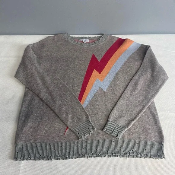 Fate Lightning Bolt Sweater - Red, Orange, Gray - Picture 9 of 15